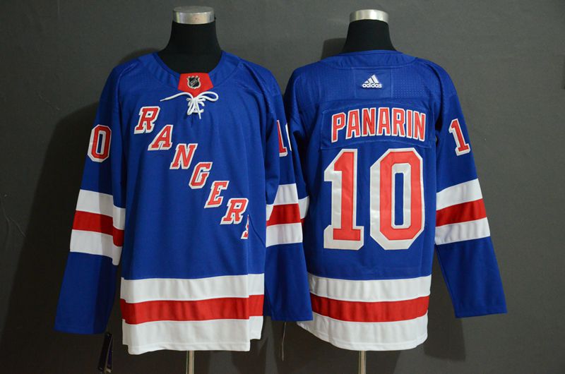 Men New York Rangers #10 Panarin Blue Adidas Stitched NHL Jersey->new jersey devils->NHL Jersey